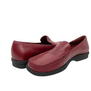 High Sierra | NWOB Meredith Red Leather Square Toe Y2K Comfort Loafers